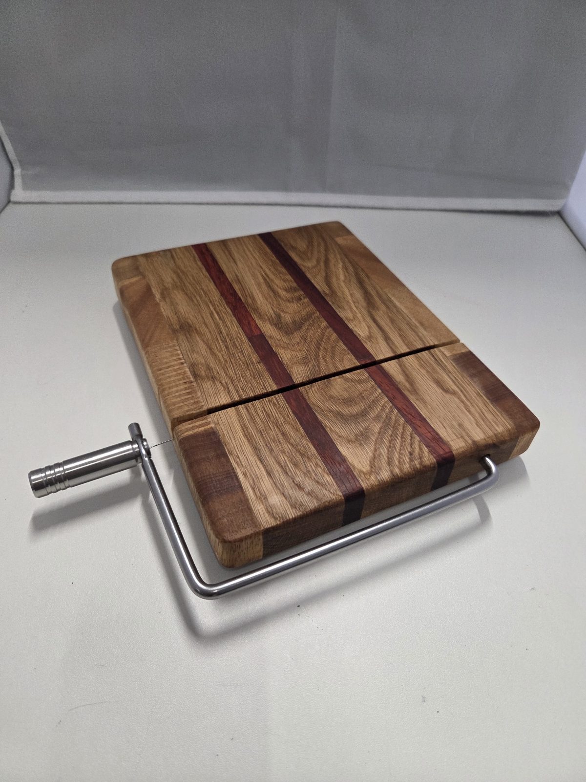 Oak and red wood cheese board